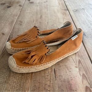 Soludos Fringe Smoking Slipper Espadrille Flats